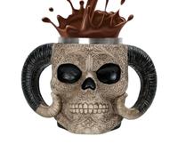 Skull Coffee Mug,Skeleton Resin Beer Cup Tea Cup Drinking - Skeleton Mug 3D Carving Double Sided Pattern for Bar Drinking Halloween Party Drinkware Gift