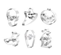 Skull Cookie Cutters, Scary Mold Set - Cookie Halloween Cutter Fondant Molds, Stainless Steel Cookie Cutters Shapes for Supplies