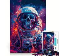 Skull Cosmic Space 1000 Piece Jigsaw Puzzles for Adults Memory Boost Family Joy Pattern Assembly Santa Wish Pick 38x26cm