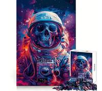Skull Cosmic Space Jigsaw Puzzle for Teenagers 1000 Pieces Mental Logic Toy Stress Release Firm Cut Santa Wish Gift 50x75cm