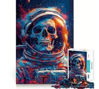 Skull Cosmic Space Jigsaw Puzzles 1000 Piece for Teenagers Wise Think Toy Peaceful Fun Tight Cut 38x26cm