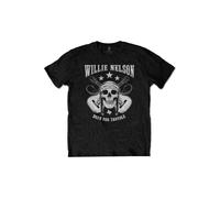 Skull Cotton T-Shirt Willie Nelson Black L