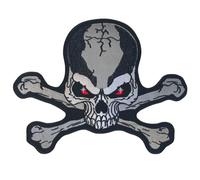 Skull Crossbone Rider Large Biker Jacket Back Sew On Embroidered Patch