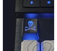 Skull & Crossbones Backlit Keycap Set - Custom kecaps for Cherry MX Mechanical Keyboard, SA Profile, R4 Keycaps, Translucent Backlight, PC Gaming Gifts, Personalized Keycap (SKULL / Escape Key)