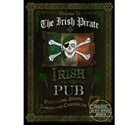 Skull & Crossbones Irish pub Sign - Vintage - Style Metal Sign - 3 Sizes To Choose - Home Decor - Unique Gift (8” X 6” 200 X 150 mm)