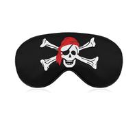 Skull Crossbones Pirates Flag Sleep Eye Mask Sleeping Light Blocking Cover Night Blindfold for Travel Nap