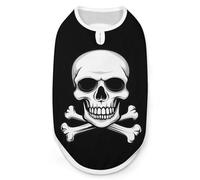 Skull Crossbones Skeleton Jolly Roger Dog Clothes Printed Pet Shirts Summer Vest T-Shirt Sweatshirt for Small Dogs Cats XL