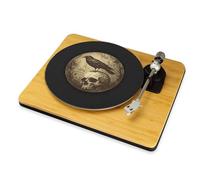 Skull Crow Vinyl Slip Mat Gothic Raven Turntable Mat Dark Aesthetic Record Player Mat 12" 7" DJ Slipmat Gift (7")