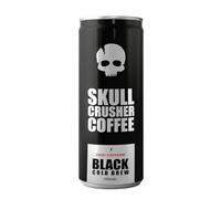 Skull Crusher Coffee Black Cold Brew 6 x 250ml Cans - Extra Strong Coffee with 300mg Caffeine Per Can - World's Strongest Caffeinated Coffee - Small Batch Roasted for Quality, Low-Calorie & Sugar-Free