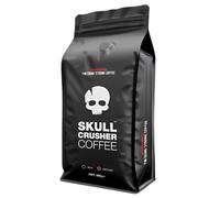 Skull Crusher High Caffeine Premium Whole Bean Coffee - Rainforest Alliance Certified Dark Roast 350mg, Warning: World's Strongest Coffee, Fresh Roasted, Caffeinated Whole Bean 500g