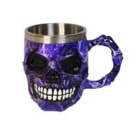 Skull Cup, Halloween Mugs Skeleton Head Water Cup, Skull Cup Stainless Steel Skeleton Head Water Cup, Coffee Mug Tea Cup for Juice, Coffee, Halloween Decoration