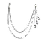 Skull Dangle Pants Chain Necklace for Women Men Unisex Punk Gothic Halloween Statement Waist Belt Chain Vintage Rock Charm Y2K Biker Goth Jeans Pocket Chains Jewelry Gifts
