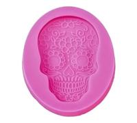 Skull Day of The Dead Silicone Fondant Mould Cake Decoration Halloween Sugar Paste Icing Mould
