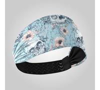 Skull Death Flowers Moisture Wicking Sweat Absorbing Headband Stretchy Sweat Bands for Running Hiking Football