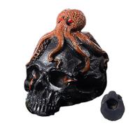 Skull Death Horn - Powerful Octopus Sound Whistle for Self Defense, Wars Exhibition with Creepy Noise Effect, Bone Shaped Whistle for Outdoor, Survival, Horror Party, Hiking, Climbing, 2.83x3.66in