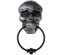 Skull Door Knocker Light up Gothic Skull Halloween Decorative Door Knocker with Spooky Sound Trick or Treat Event Prop Ideal for Halloween Decorations Not Include Battery