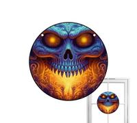 Skull Door Sign 2D Acrylic Halloween Interior Wall Decoration