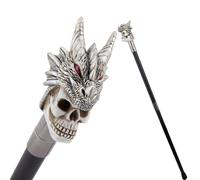 Skull Dragon Head Walking Cane, Luxury Men Womens Walking Stick, Removable Anti Slip Scepter, Cospaly Vintage Party 94cm