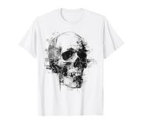 Skull Drawing Abstract Print Art Painting Graphic Skull T-Shirt