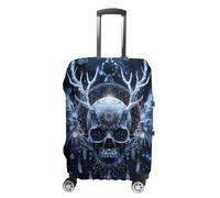 Skull Dream Catcher Devil Demon Luggage Cover Travel Suitcase Protector Anti-Scratch Suitcase Cover S