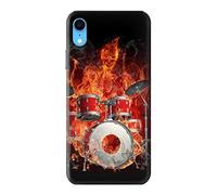Skull Drum Fire Rock Case Cover For iPhone XR