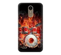 Skull Drum Fire Rock Case Cover For LG K10 (2018), LG K30, LG K11