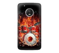 Skull Drum Fire Rock Case Cover For Motorola Moto G5S Plus