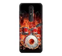 Skull Drum Fire Rock Case Cover For Nokia 4.2