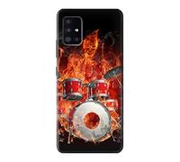Skull Drum Fire Rock Case Cover For Samsung Galaxy A41