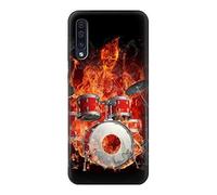 Skull Drum Fire Rock Case Cover For Samsung Galaxy A70