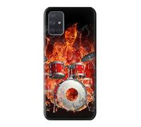 Skull Drum Fire Rock Case Cover For Samsung Galaxy A71