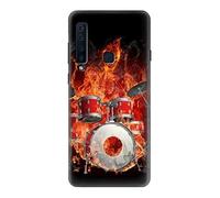 Skull Drum Fire Rock Case Cover For Samsung Galaxy A9 (2018), A9 Star Pro, A9s