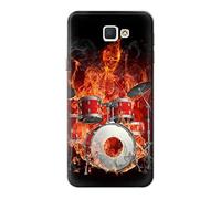 Skull Drum Fire Rock Case Cover For Samsung Galaxy J5 Prime