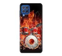 Skull Drum Fire Rock Case Cover For Samsung Galaxy M62