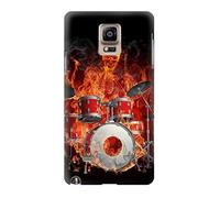 Skull Drum Fire Rock Case Cover For Samsung Galaxy Note 4