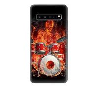 Skull Drum Fire Rock Case Cover For Samsung Galaxy S10 5G