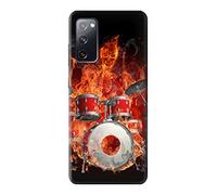 Skull Drum Fire Rock Case Cover For Samsung Galaxy S20 FE