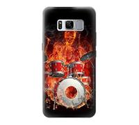 Skull Drum Fire Rock Case Cover For Samsung Galaxy S8