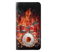 Skull Drum Fire Rock PU Leather Flip Case Cover For OnePlus Nord N10 5G