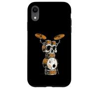 Skull Drum Set Rock Drummer Vintage Metal Music Case for iPhone XR