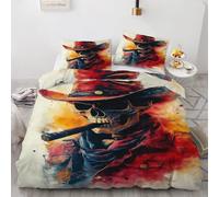 Skull Duvet Cover Sets Single Skeleton Painted, Abstract 3D Printed Reversible Bedding Set 2 Pillowcases and Zipper Closure soft Microfiber lightweight Comforter Cover for Girls Boys yf 116