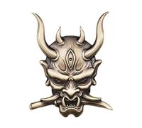 Skull Emblem - Car Decal, Rustproof, Devil Skull | Japanese Cool Traditional Personalized Car Sticker, Style Body Scratch Decoration Sticker For Sedan