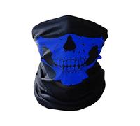 Skull Face Cover, Breathable Skulls Face Protectors, Half Cover Skeleton Shield, Black Seamless Skull Balaclava for Motorcycle Bike Hiking Ski Halloween