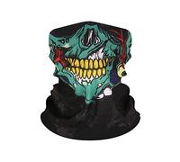 Skull Face Mask Seamless Multifunctional Motorcycle Face Tube Mask Skeleton Neck Warmer Black Headband Scarf Headwear Face Shield Bandana for Biking Snowboard Skiing