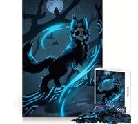 Skull-faced Wolf on A Glowing Branch 1000 Piece Jigsaw Puzzle for Teenagers Clear Logic Toy Calm Pastime Perfect Cut Classic Gift 38x26cm