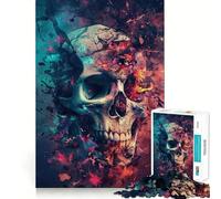 Skull Fantasy 1000 Piece Jigsaw Puzzles for Adults Memory Boost Family Joy Pattern Assembly Santa Wish Pick 50x75cm