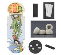 Skull Fingerboards Premium Pro 34mm Complete Professional Wooden Fingerboard with Oxygen Urethane Wheels, Premium Bushings, Tape and Grip Tape File. (Strange Events Complete)