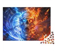 Skull Fire Chain Jigsaw Puzzle, 1000 Pcs For Adults