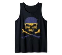 Skull Flag Barbados Skull Crossbones Skull Tank Top