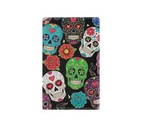 Skull Floral Black Outlet Covers Blank, Flame Retardant PC Decorative Blank Wall Plate 4.50 x 2.76 Inch, Cover Unused Electrical Outlets